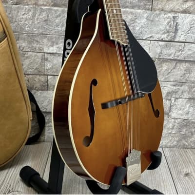 Kentucky KM-256 Deluxe A-Model Mandolin With UPGRADED  ProTour BV-2520 Gig Bag–  Transparent Brown image 3