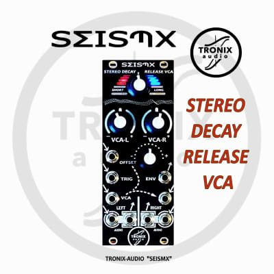 Seismx Stereo VCA / Panner with Decay/Release and VC-Crossfader for Eurorack image 1