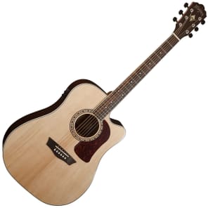Washburn HD20SCE Heritage 20 Series Dreadnought Cutaway with Electronics Natural Gloss