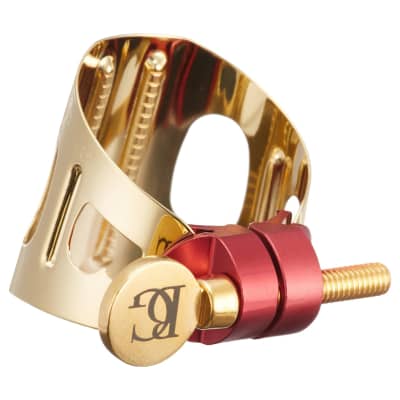 BG Duo 24K Gold Plated Ligature for Alto Saxophone & Bb Clarinet with Cap, LD1 image 1