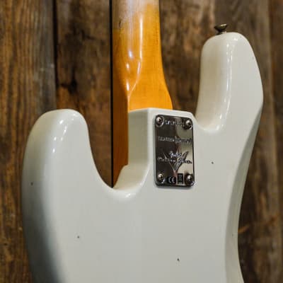 Fender Custom Shop '64 Jazz Bass Journeyman Relic - Aged Olympic White image 16