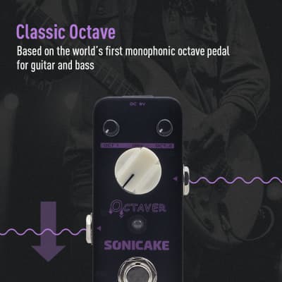 SONICAKE Octave Guitar Pedal Octave Pedal Guitar Effects Pedal Analog Classic Bass Octaver True Bypass(U.S. domestic inventory) image 2