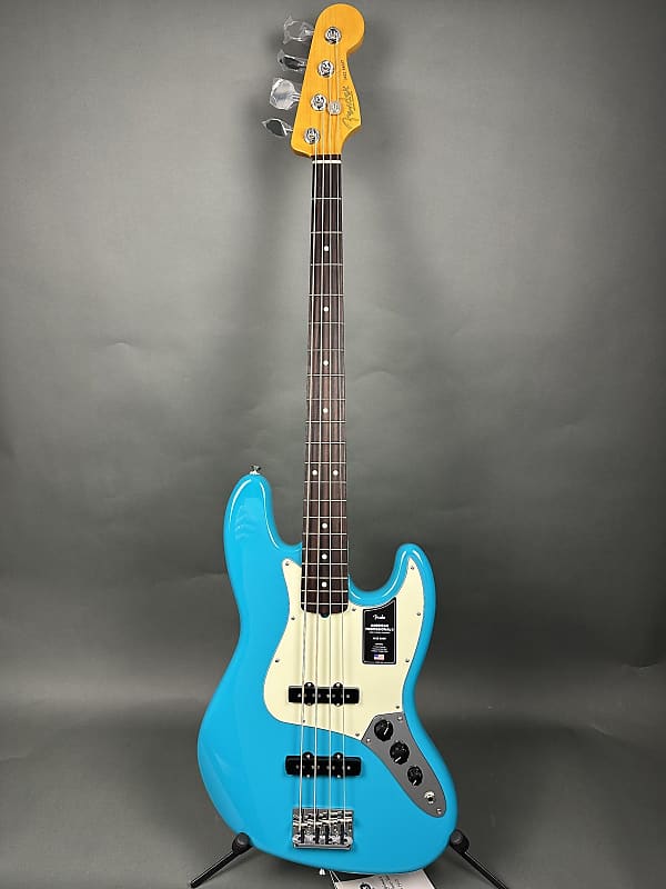 Fender American Professional II Jazz Bass - Miami Blue Rosewood image 1