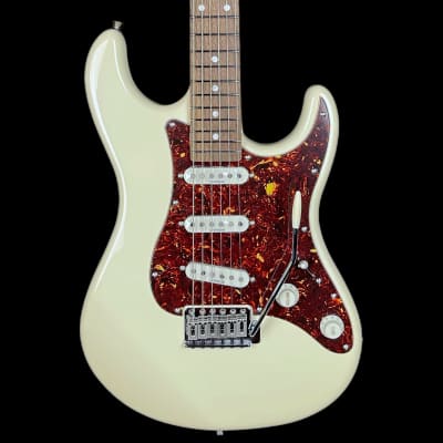 Sceptre Levinson Ventana Std Double Cutaway Electric Guitar In Olympic White SSS w Indian Laurel Board for sale