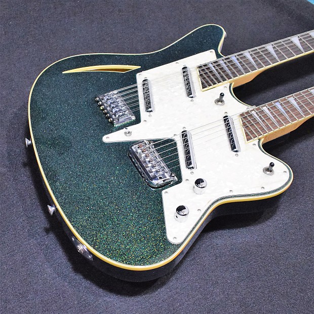 Charvel Double Neck Surfcaster semi hollow body .