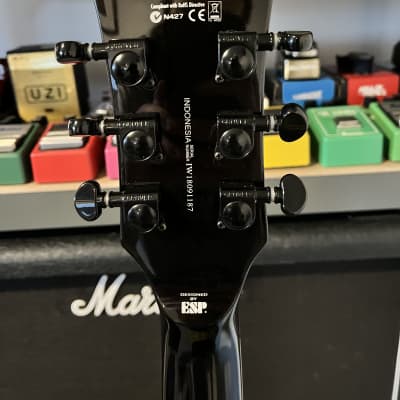 ESP LTD EC-400 Electric Guitar - 2018 - Black Pearl Fade Metallic - w/ TourTech Hard Case - Mint image 7