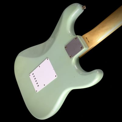 LEFTY! Vintage Fender Japan 1980s MIJ Surf Green MJT Nitro Lacquer Relic Guitar image 12
