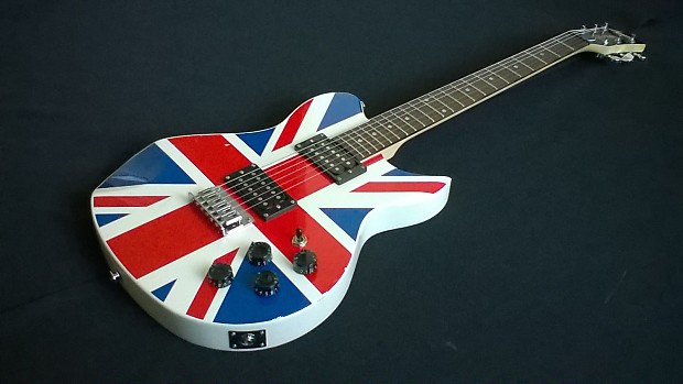 Lyon Limited Edition British Flag Def Leppard Guitar WITH Lyon Case and LM Strap