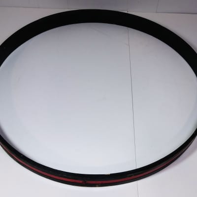 Ludwig 22" Bass Drum Hoops Black w/ Red and Blue Sparkle Inlay- Vistalite? 1970's (?) image 6