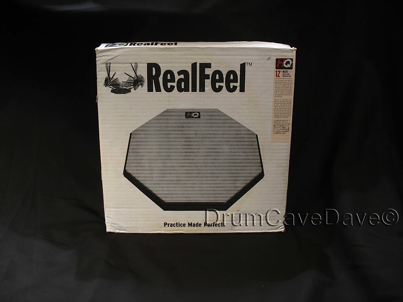 12 REAL FEEL PRACTICE PAD, EMBOSSED LOGO, DOUBLE SIDED YELLOW & BLACK,  GREAT CONDITION!! - DrumCaveDave Drums & Cymbals