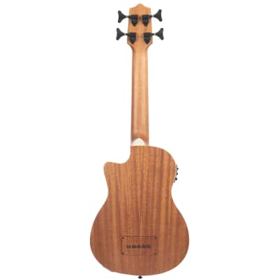 Kala U-Bass Scout Fretless Acoustic-Electric Bass, All-Mahogany Body, Natural image 4