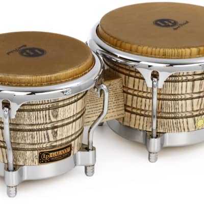 Latin Percussion Galaxy Giovanni Signature Bongos - Natural/Chrome