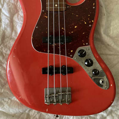 MJT  Jazz Bass 2019 Fiesta Red for sale