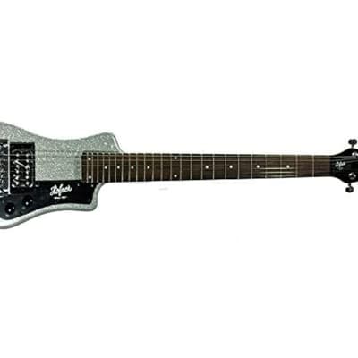 Hofner Shorty Electric Travel Guitar w/ Gig Bag - Metallic Silver - Used image 4