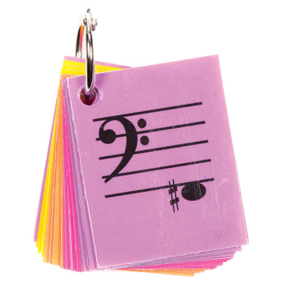 Notes & Strings Notes & Strings Cello 1st Position 2"X2.5" Mini-On-A-Ring Size Laminated Flashcards image 2