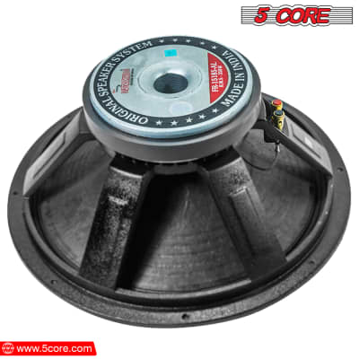 5 Core 15" Inch PA DJ Audio Subwoofer Replacement Speaker Sub Bocina Orador Black PP CONE with rubber edge 8 Ohm , 350 W , Loudspeaker  15 185 AL 350W image 7