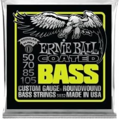 Ernie Ball Regular Slinky Coated Electric Bass Strings - 50-105 Gauge 3832