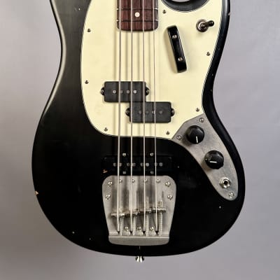 Nash MB/J-63 Mustang Precision Jazz Bass - Black image 1