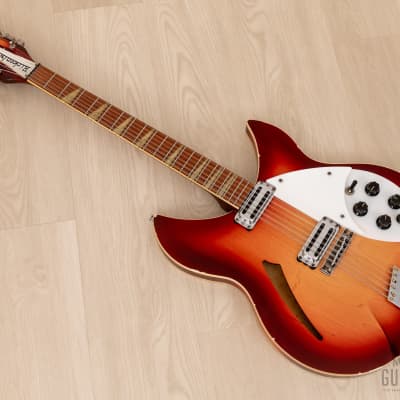 1997 Rickenbacker 360/12V64 Vintage Reissue 12 String Guitar Fireglo w/ OS Body, Case image 11