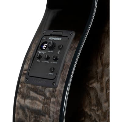 Mitchell MX430QAB Exotic Series Acoustic-Electric Midnight Black Edge Burst image 6