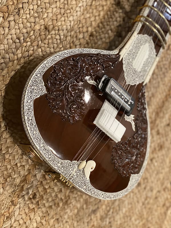 Kanai Lal Professional Electric Travel Sitar with Case Reverb