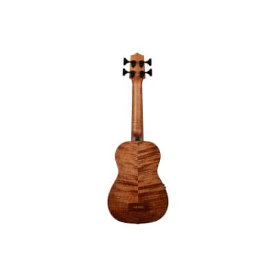 Kala Satin Exotic Mahogany Acoustic-Electric U-BASS Fretted Ukulele with Padded Gig Bag image 5