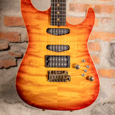Tom Anderson Hollow Drop Top Cherry Burst Matched Madagascar (Cod.766) 2000 image 2