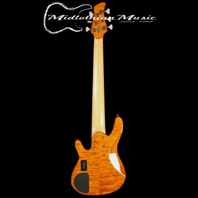 Yamaha John Patitucci TRB Signature Bass Guitar - Amber Gloss Finish - 6-String Bass image 5