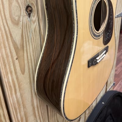 DREADNOUGHT FORTY FIVE D model acoustic guitar 2024 - Natural inlays galore FREE WRANGLER DENIM STRAP image 13