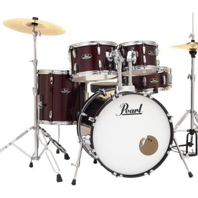 Pearl RS505C/C31 Roadshow 10 / 12 / 14 / 20 / 14x5" 5pc Drum Set with Hardware, Cymbals 2014 - 2023 - Product Color: RED WINE image 5