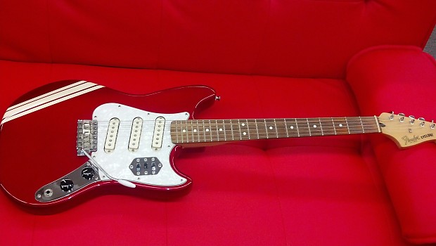 Fender Cyclone 2000's Red with white racing stripe | Reverb