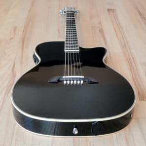 Alvarez Yairi WY1TBK Thin Body Folk Acoustic Electric Guitar Black Fishman  Aura Near Mint, w/ ohsc