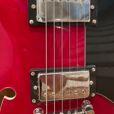 Unbranded Semi-hollow body electric guitar Cherry Red image 7