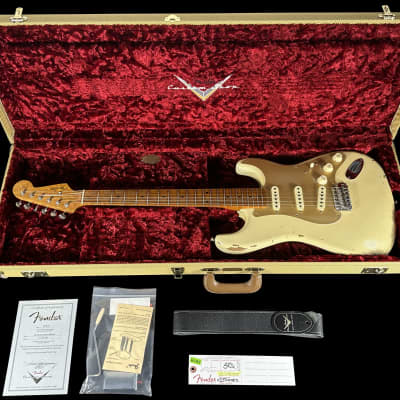 2017 Fender Stratocaster '56 Custom Shop 30th Anniversary Roasted Relic NAMM Limited Edition ~ Vintage White image 12