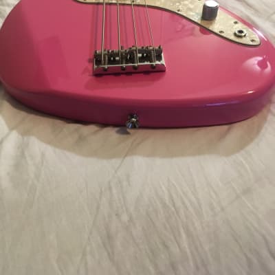 Custom Pink 2001 Mark Hoppus Fender Bass w/ Hardshell image 7