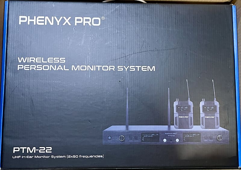 Phenyx Pro PTM-22 In Ear Monitoring System - Black | Reverb