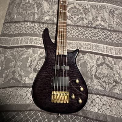 Johnson 5 String Bass Black/Purple Haze image 2