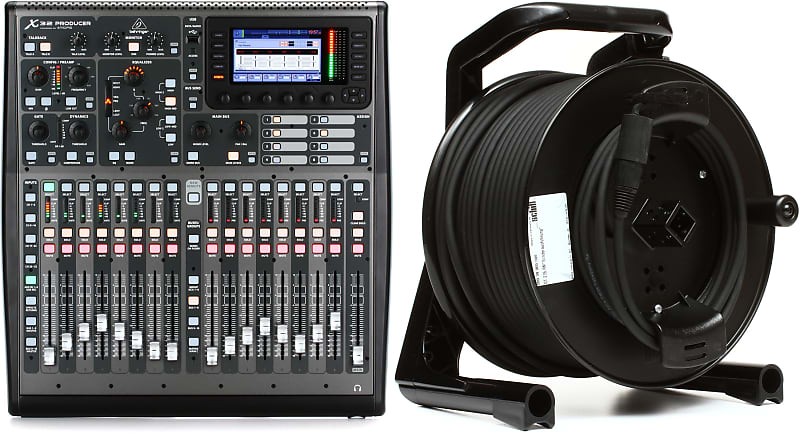 Behringer X32 Producer 40-channel Digital Mixer  Bundle with Klark Teknik NCAT5E-50M Cat 5e Cable on Reel - 50 meter image 1