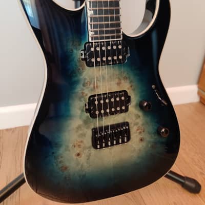 Guitar ESP E-II M-II Mercury Blue Bare Knuckle Stainless Steel Frets image 5