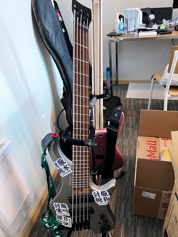 Ibanez EHB1005MS Headless Bass with Gig Bag 2020 Metallic Gray Matte image 1