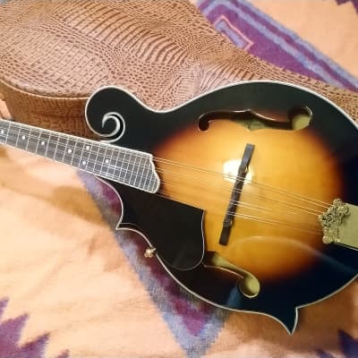 Oscar Schmidt Left Handed F-Style Mandolin with Hard Shell Case image 1