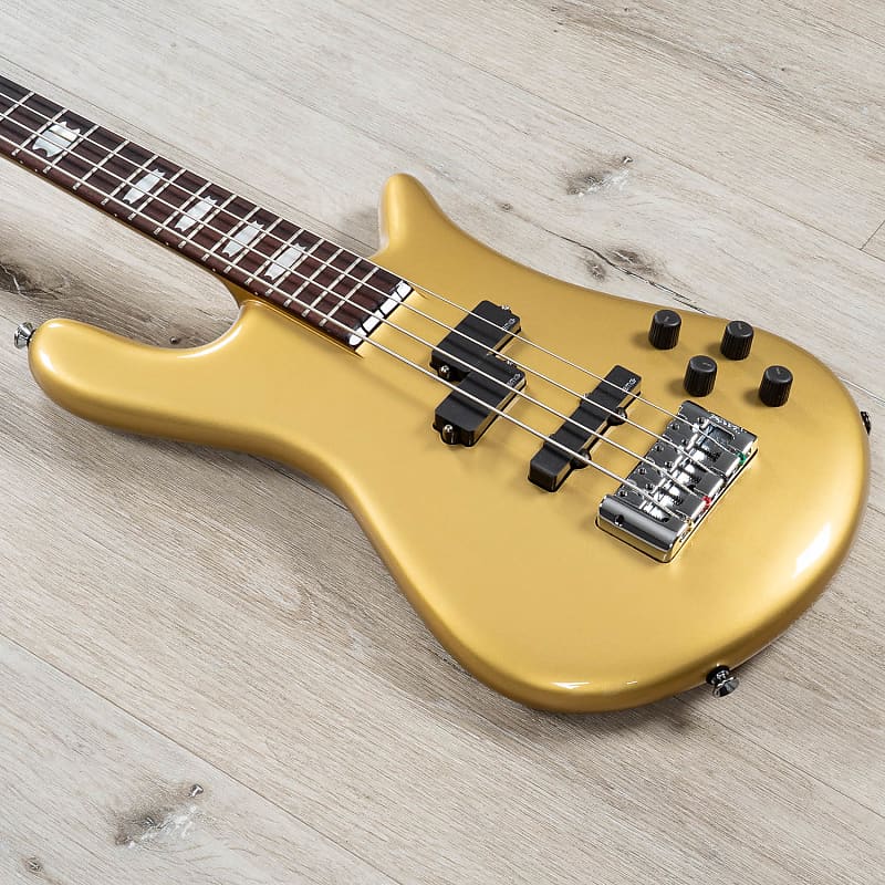 Spector Euro 4 Classic Bass, Rosewood Fretboard, Solid Metallic Gold Gloss image 1