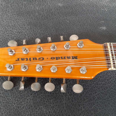 Vintage Circa 1968 Vox Mando Guitar 12-String Electric Octave Guitar w/ Hardshell Case! Italy, Rare Model! image 7