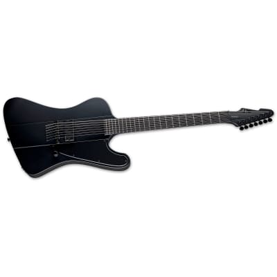 ESP LTD Phoenix-7 Baritone 7-String Guitar w/ Macassar Ebony Fretboard and Fishman Pickup - Black Satin image 4