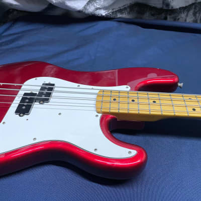 Fender Precision Bass 4-string P-Bass with Case 1990 - 1991 - Candy Apple Red / Maple Fingerboard image 6