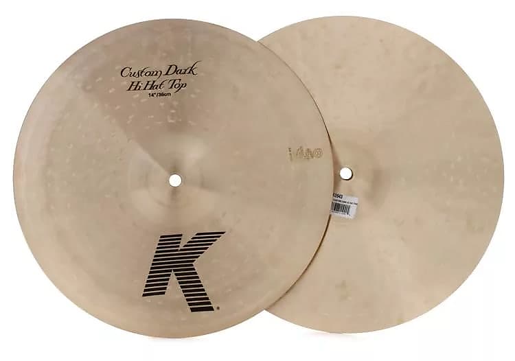 Zildjian 14 inch K Custom Dark Hi-hat Cymbals image 1