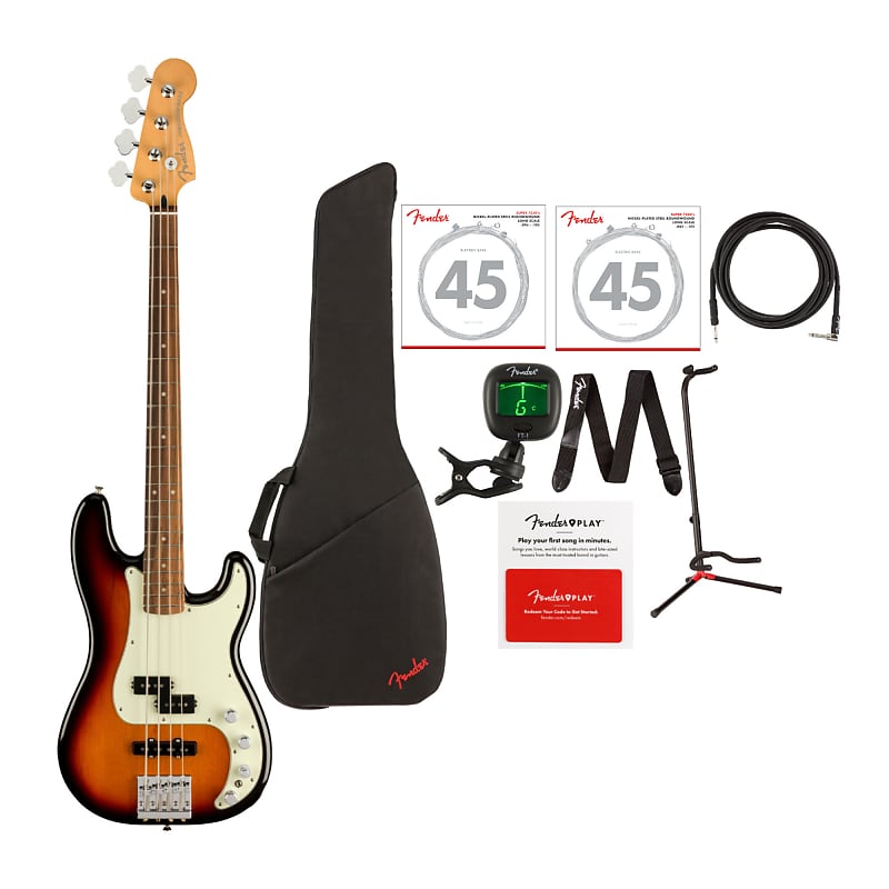 Fender Player Plus Precision 4-String Bass Guitar with Bass