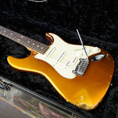 G&L USA CUSTOM SHOP Legacy - Yukon Gold Metallic Nitro Heavy Aged 6-String Electric Guitar w/ Tolex Custom Shop Case (2023) image 14