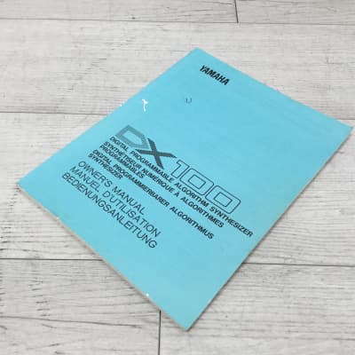 Yamaha DX-100 Owner's Manual