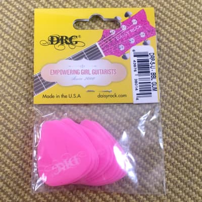 Daisy Rock DRP-5-U Daisy Rock Bubble Gum Pink Premium 12 Pack Guitar Picks for sale